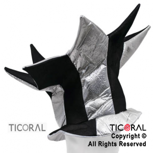 SOMBRERO ESTRELLA PLATA Y NEGRO x 1